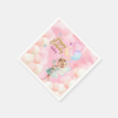 Personalized Pink & Blue Fairy Party Paper Napkin Servet (Hoek)