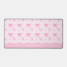 Personalized Pink Bow Coquette Cute Name Office Bureaumat