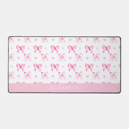 Personalized Pink Bow Coquette Cute Name Office Bureaumat