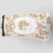 Personalized Pink Bow Golf Mom Gift Golfheadcover (Voorkant)