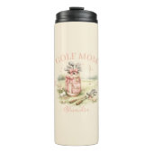 Personalized Pink Bow Golf Mom Thermosbeker (Voorkant)