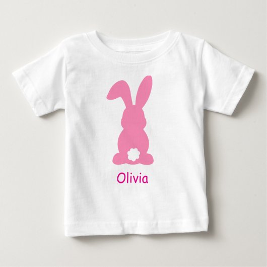 Personalized Pink Bunny - Custom Name Cute Rabbit (Voorkant)