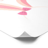 Personalized Pink Bunny Ears Nursery Wall Art Baby Poster (Hoek)