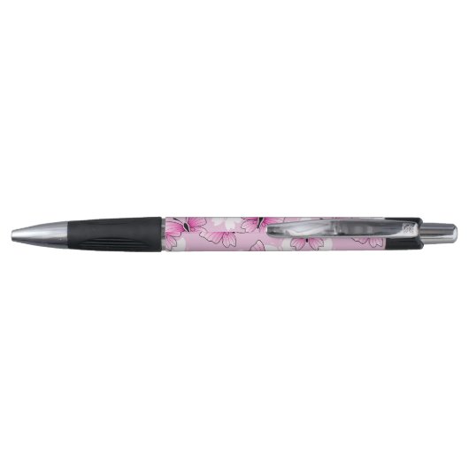 Personalized Pink Butterfly Cute Kawaii Pen (Achterkant)