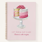 Personalized Pink Cake Recipe  Notitieboek (Voorkant)