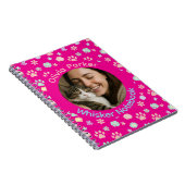 Personalized Pink Cat Photo & Name Spiral Notebook Notitieboek (Rechterzijde)