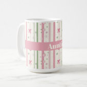 Personalized Pink Coquette Auntie Holiday Koffiemok (Voorkant links)