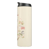 Personalized Pink Coquette Golf Monogram Thermosbeker (Geroteerd rechts)