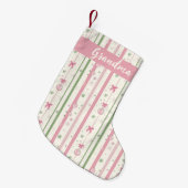 Personalized Pink Coquette Grandma Kleine Kerstsok (Voorkant (Hangend))