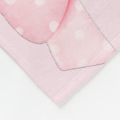 Personalized Pink Coquette Retro Cute Teddy Bear  Fleece Deken (Hoek)