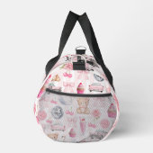 Personalized Pink Coquette Retro Cute Teddy Bear Plunjezak (Rechts)