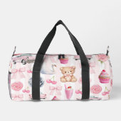 Personalized Pink Coquette Retro Cute Teddy Bear Plunjezak (Achterkant)