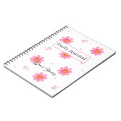 Personalized Pink Daisy Daily Journal Custom Name Notitieboek (Linkerzijde)
