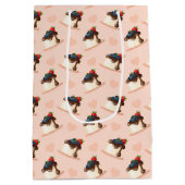 Personalized Pink Dessert Business Gift Bag Medium Cadeauzakje (Achterkant)