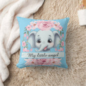 Personalized Pink Elephant Throw Pillow Kussen (Deken)