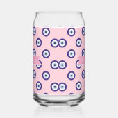 Personalized Pink Evil Eye Pattern Gifts With Name Blikvorm Glas (Links)
