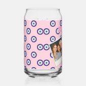 Personalized Pink Evil Eye Pattern Gifts With Name Blikvorm Glas (Rechts)