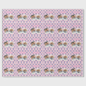Personalized Pink Evil Eye Pattern Gifts With Name Cadeaupapier (Vlak)