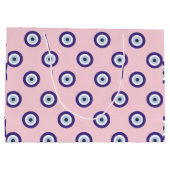 Personalized Pink Evil Eye Pattern Gifts With Name Groot Cadeauzakje (Achterkant)