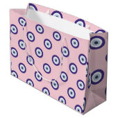 Personalized Pink Evil Eye Pattern Gifts With Name Groot Cadeauzakje (Achterkant Gekanteld)