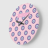 Personalized Pink Evil Eye Pattern Gifts With Name Grote Klok (Hoek)