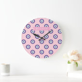 Personalized Pink Evil Eye Pattern Gifts With Name Grote Klok (Huis)