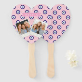 Personalized Pink Evil Eye Pattern Gifts With Name Handwaaier (Voorkant en achterkant)