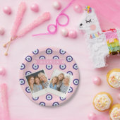 Personalized Pink Evil Eye Pattern Gifts With Name Papieren Bordje (Feest)