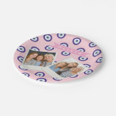 Personalized Pink Evil Eye Pattern Gifts With Name Papieren Bordje (Gekanteld)