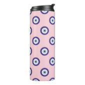 Personalized Pink Evil Eye Pattern Gifts With Name Thermosbeker (Gedraaid links)