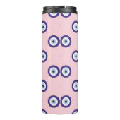 Personalized Pink Evil Eye Pattern Gifts With Name Thermosbeker (Achterkant)