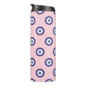 Personalized Pink Evil Eye Pattern Gifts With Name Thermosbeker (Geroteerd rechts)