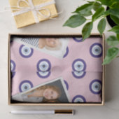 Personalized Pink Evil Eye Pattern Gifts With Name Tissuepapier (Geschenk)