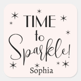 Personalized Pink Festive Christmas Gift Label 