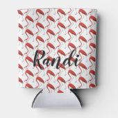 Personalized Pink Flamingo Can Cooler (Voorkant)
