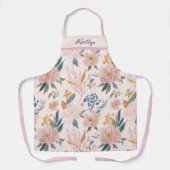 Personalized Pink Floral Garden Pattern  Schort (Voorkant)