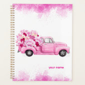 Personalized Pink Floral Truck Planner (Voorkant)