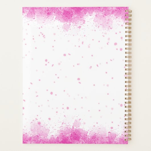 Personalized Pink Floral Truck Planner (Achterkant)