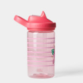 Personalized Pink Floral Water Bottle – 14 oz Waterfles (Rechts)