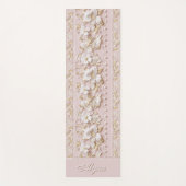 Personalized Pink Floral Yoga Mat (Voorkant)