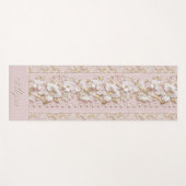 Personalized Pink Floral Yoga Mat (Voorkant (horizontaal))
