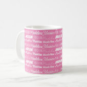 Personalized Pink Girls Name Collage Cute Koffiemok (Voorkant links)