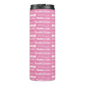 Personalized Pink Girls Name Font Collage Cute Thermosbeker (Achterkant)
