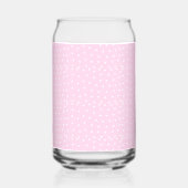 Personalized Pink Glass with White Hearts - Custom Blikvorm Glas (Achterkant)