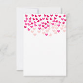 Personalized Pink Hearts Girls Notecards Bedankkaart (Achterkant)