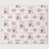 Personalized Pink Ice Cream Truck Birthday  Cadeaupapier (Vlak)