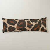 Personalized Pink Leopard Print Chic Animal Print Lichaamskussen (Achterkant)