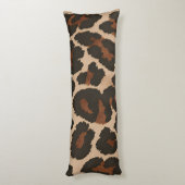 Personalized Pink Leopard Print Chic Animal Print Lichaamskussen (Achterkant (Verticaal))