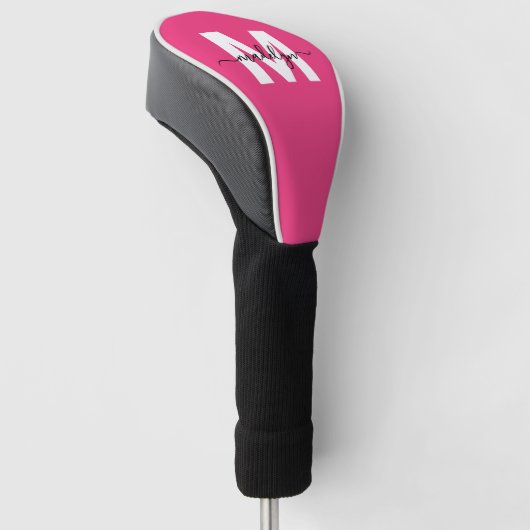 Personalized Pink Monogram Name Golfheadcover (Schuin)