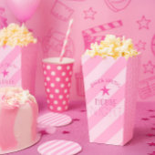 Personalized Pink Movie Night Popcorn Box Bedankdoosjes